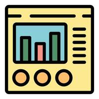Online business analytics app showing key performance indicators vector