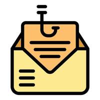 Phishing email attack with hook catching document vector