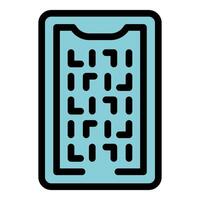Smartphone showing pattern unlock interface on screen vector