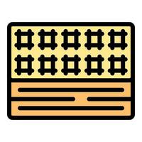 Orthopedic mattress with supporting springs for comfortable sleep vector