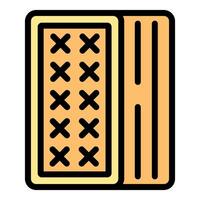 Camping mat showing inner foam material layers vector