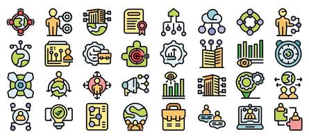 Businessman managing global business company using cloud computing technology for successful teamwork collaboration vector