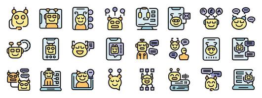 Chatbot providing customer support and engaging in online conversations vector