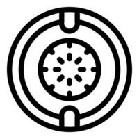 Modern round smart home sensor icon showing home automation technology vector