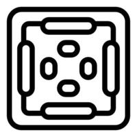 Square jacuzzi icon with hydromassage jets for relaxing spa treatment vector