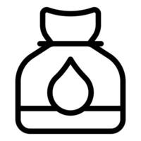 Water bottle icon showing a reusable container for liquids vector