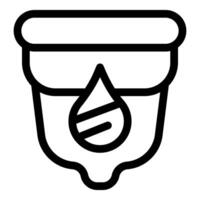 Menstrual cup with drop of blood for feminine hygiene routine vector