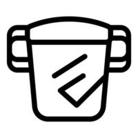 Builder waist bag for tools with belt fastener wearing icon vector