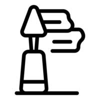 Windsock blowing in the wind showing wind direction icon vector