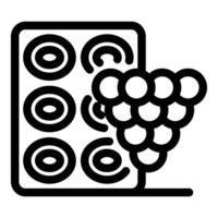 Winemaking process icon depicting grape crushing vector