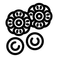 Ball bearing set with different bearings for industrial use vector