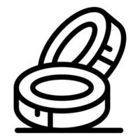 Insulating tape rolls icon showing two adhesive tapes overlapping vector