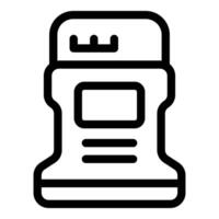 Handheld scanner device scanning document icon vector