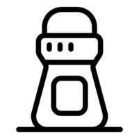 Roll on deodorant stick line icon, hygiene product outline vector