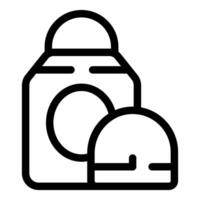 Laundry detergent and fabric softener line icon showing washing concept vector