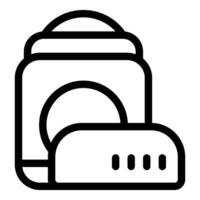 Router providing wireless internet connection icon vector outline