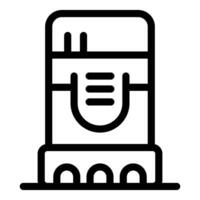 Public transport validating machine accepting ticket for travel vector