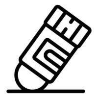 Push eraser removing pencil mark icon vector outline