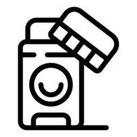 Smart washing machine using credit card for payment vector