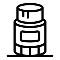 Open paint bucket dripping with black paint splashes vector