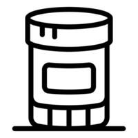 Cosmetic cream jar with blank label standing on shelf vector
