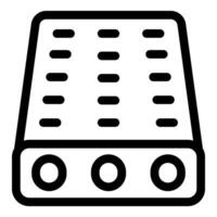 Server rack icon depicting datacenter processing power vector