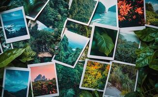 A collection of vibrant tropical landscape photos showcasing stunning beaches and sunsets
