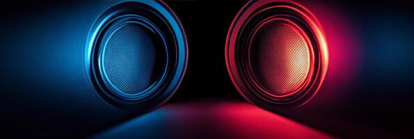 Close up of a camera lens capturing colorful bokeh lights at night photo