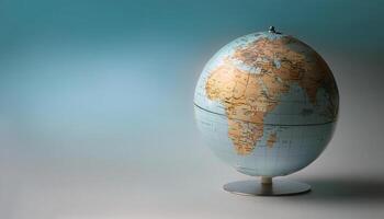 Small globe isolated on clean background photo