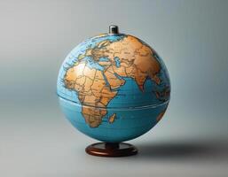 Small globe isolated on clean background photo