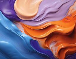 Abstract background with a combination of lilac, chambray blue, and burnt orange, creates a cheerful atmosphere. Creative Background Concept photo