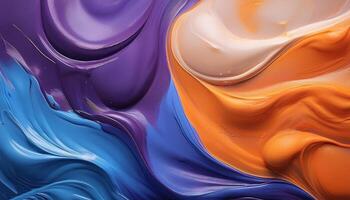 Abstract background with a combination of lilac, chambray blue, and burnt orange, creates a cheerful atmosphere. Creative Background Concept photo