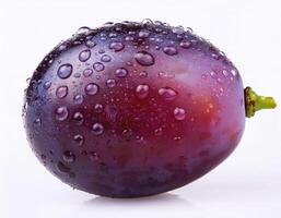 Purple grape isolated on a white background, showing the details of the skin and texture photo