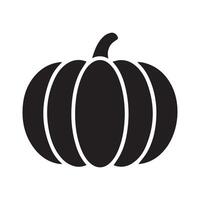 A black and white pumpkin icon on a white background vector