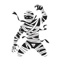 Mummy man with bandages on his face vector