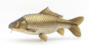 depiction highlights the common carp Cyprinus carpio displaying its prominent features including its scaled body and elongated shape suitable for study. photo