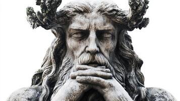 sculpture of Bragi captures the essence of the Scandinavian god known for his wisdom and eloquence with remarkable features and craftsmanship. photo