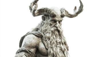 representation showcases Bragi the Scandinavian god of poetry and eloquence portrayed with great detail highlighting his majestic features and the symbolic elements of his mythology. photo
