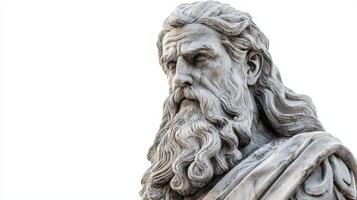 The depiction showcases Vili a prominent figure in Norse mythology with detailed facial expressions and textured hair. This realistic rendering emphasizes his divine stature. photo