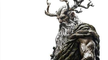 A detailed representation of Chernobog a Slavic deity features intricate textures and powerful stature highlighting the essence of ancient mythology in a contemporary style. photo