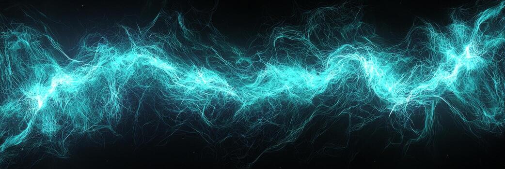 un brillante Estallar de turquesa partículas irradia exterior, creando un fascinante ola de brillante energía ese ilumina el oscuridad con sus vibrante seducir. foto