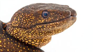 magnificent Moray Eel showcases its unique patterns and textures exhibiting a close up perspective that emphasizes its biological features and vibrant colors. photo
