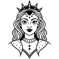 Queen of Darkness. Gothic Lady. Designed using . vector