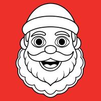 Santa mask isolated on plain red studio background vector