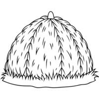 Hay stack isolated on transparent background vector