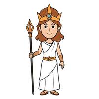 Greek mythology - ancient greek goddess Athena. Created with technology. vector