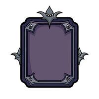 Gothic dark square frame halloween mockup vector