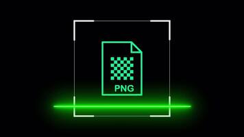 Portable Network Graphic File Scanning On Black Background video