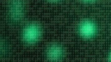 Digital Binary Code Background Green video