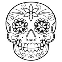 Day of the Dead Sugar Skull with copyspace vector